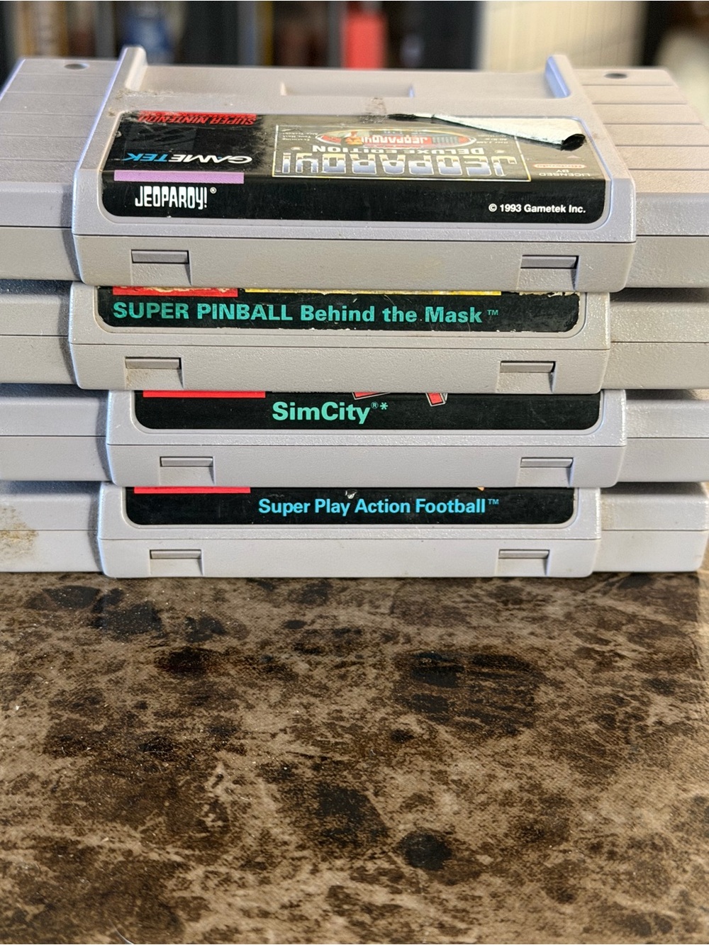 Nintendo Grey SNES Game Cartridge Bundle